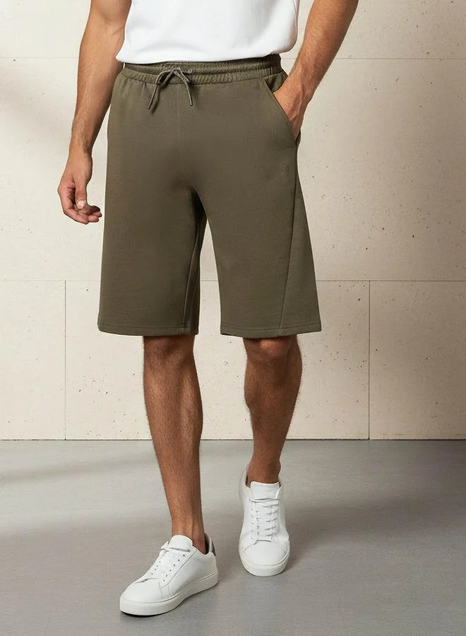 آكتف Men Performance Non-Stretch Panelled Shorts